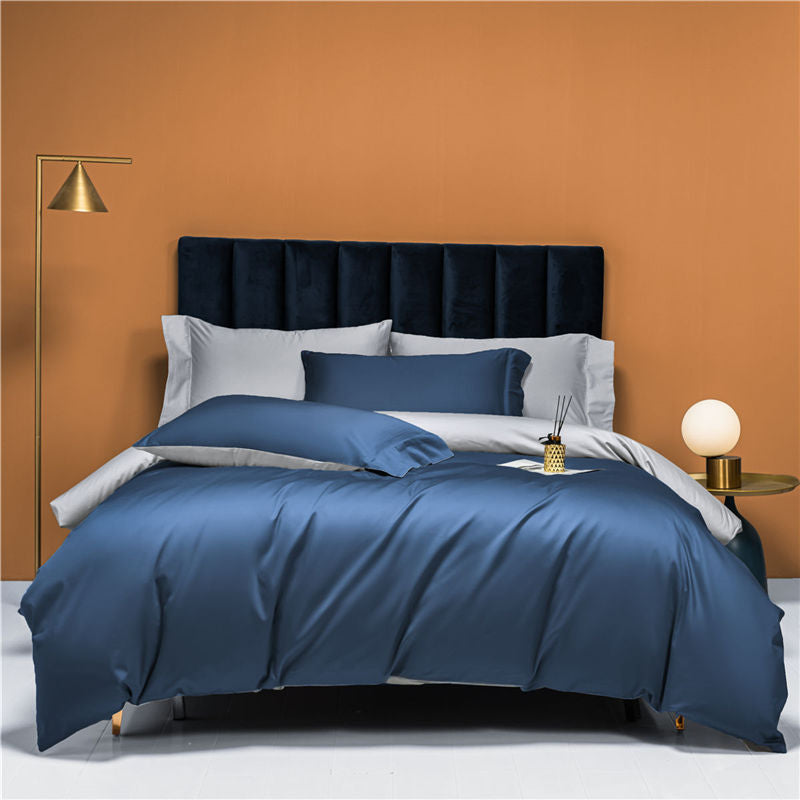 Luxe Sateen Duvet Cover-Midnight Blue