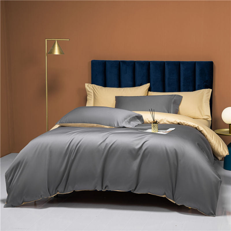 Luxe Sateen Duvet Cover-Gray Flint