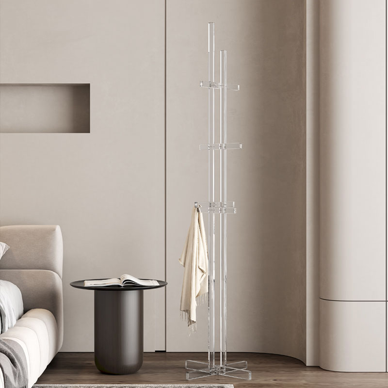Acrylic detachable coat rack floor simple hanger light luxury