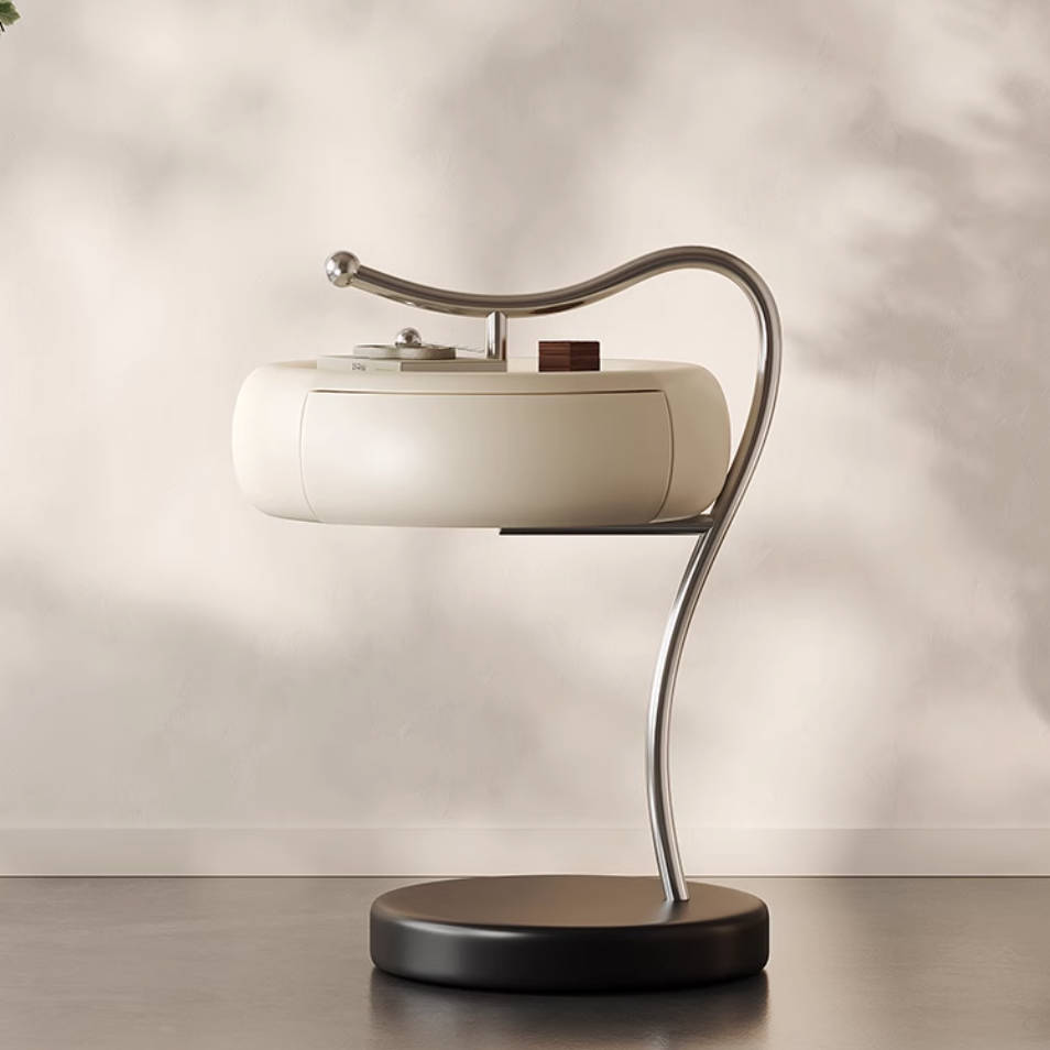 Patented Italian minimalist narrow edge bedside table storage cream mini small storage